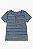 Camiseta Carter's, manga curta, em algodão - Listrada/ Azul - Imagem 1