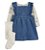 Conjunto Carter’s 3 Peças – Vestido Jeans + Blusa de Manga Longa + Meia-Calça - Imagem 1