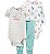 Conjunto Carter’s 3 Peças – 2 Bodies + Calça Infantil Coelhinhos - Imagem 1