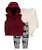 Conjunto Carter’s 3 Peças – Body + Colete com Capuz + Calça Estampada - Imagem 1