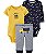 Conjunto Carter’s 3 Peças – 2 Bodies + Calça com Bordado Caminhão - Imagem 1