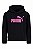Moletom com Capuz Puma Preto Logo Rosa Infantil - Imagem 1