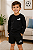 Conjunto Infantil Puma de Moletom Preto – Blusa e Bermuda - Imagem 1