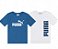 Kit 2 Camisetas Puma Infantil – Azul e Branco - Imagem 2