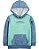 Moletom Infantil OshKosh com Capuz e Bolso Canguru – Azul e Verde - Imagem 1