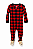 Pijama/Macacão de inverno Carter's (Plush/ Fleece), com pezinho decorado - Xadrez - Imagem 2
