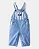 Jardineira OshKosh Infantil Menino Original Verde Água Algodão - Jeans/ Listras - Imagem 2