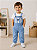 Jardineira OshKosh Infantil Menino Original Verde Água Algodão - Jeans/ Listras - Imagem 1