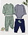 Kit Carter's Bebê Menino 4 Peças Body Calça E Camiseta - Dinossauro - Imagem 1
