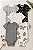 Kit de bodies Carter's - 5 bodies - Creme e Preto - Imagem 1