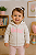 Moletom OshKosh Flanelado, com zíper - Creme/ Rosa - Imagem 1