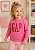 Agasalho Infantil GAP de Moletom Flanelado com Brilho e Gola Redonda - Rosa/ Vermelho - Imagem 1