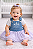 Vestido Infantil OshKosh em Jeans com Saia de Tule - Unicórnio - Imagem 1