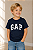 Camiseta GAP, manga curta, em algodão - Azul Marinho - Imagem 1