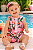 Romper / Macacão Carter’s em Algodão, com Botões – Hibisco - Imagem 1