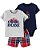 Conjunto Carter's - Camisa, body e short - Trator - Imagem 1
