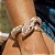 Bracelete luxo branco de zirconia banho em ouro 18k - Imagem 1