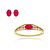 Conjunto de brinco e bracelete cravejado de zirconia e pedra fusion banho em ouro 18k - Imagem 1