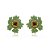 Conjunto luxo de brinco e anel banho em ouro 18k - Imagem 5