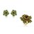 Conjunto luxo de brinco e anel banho em ouro 18k - Imagem 1