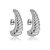 Brinco ear hook liso banho em rodio branco - Imagem 1