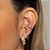 Brinco ear hook de zirconia banho em ouro 18k - Imagem 2