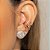 Brinco de base de zirconia banho em ouro 18k - Imagem 1