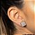 Brinco de base luxo de zirconia banho em ouro 18k - Imagem 2