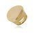 Anel dourado liso banho em ouro 18k - Imagem 1