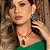 Colar luxo de corrente esmaltado banho em ouro 18k - Imagem 3