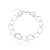 Pulseira de coração banho em rodio branco - Imagem 1