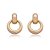 Brinco dourado banho em ouro 18k - Imagem 1