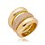 Trio de aneis cravejado de zirconia cristal banho em ouro 18k - Imagem 1