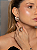 Conjunto de brinco e anel cravejado de zircônia cristal banho em ouro 18k - Imagem 2