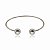 Bracelete liso banho em rodio branco - Imagem 1