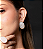 Conjunto de brinco e anel cravejado zirconia cristal banho em ouro 18k - Imagem 3