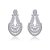 Brinco de zirconia banho em rodio branco - Imagem 2