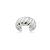 Brinco piercing fake liso banho em rodio branco - Imagem 1