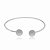 Bracelete cravejado banho em rodio branco - Imagem 1
