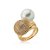 Anel duplo de zirconia banho em ouro 18k - Imagem 1