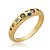 Conjunto de brinco e anel dourado banho em ouro 18k - Imagem 3