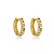 Conjunto de brinco e anel dourado banho em ouro 18k - Imagem 2