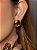 Conjunto de brinco e anel dourado liso banho em ouro 18k - Imagem 3
