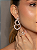 Conjunto luxo de brinco e anel cravejado em zircônia cristal banho em ouro 18k - Imagem 2