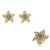 Conjunto luxo de brinco e anel banho em ouro 18k - Imagem 1
