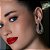 Brinco cravejado com zirconia cristal banho em ouro 18k - Imagem 2