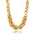 Colar de corrente dourado liso banho em ouro 18k - Imagem 1
