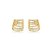 Brinco piercing fake de zirconia banho em ouro 18k - Imagem 1