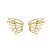 Brinco piercing fake de zirconia banho em ouro 18k - Imagem 1