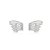 Brinco piercing fake de zirconia banho em rodio branco - Imagem 1